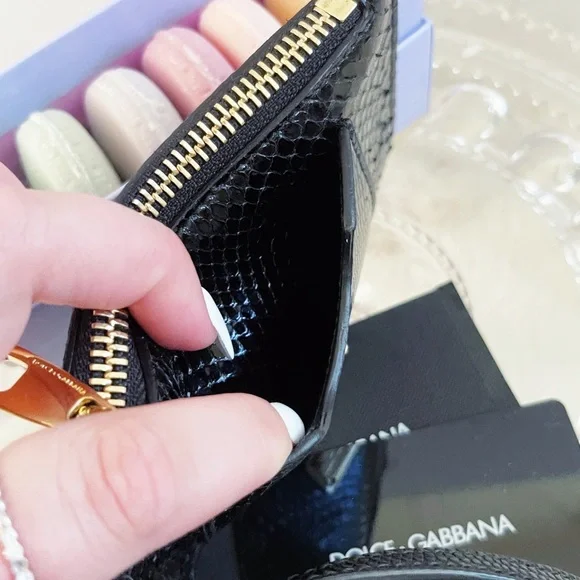 Authentic Dolce & Gabbana Limited Edition Black Python Card Wallet - Picture 8 of 11